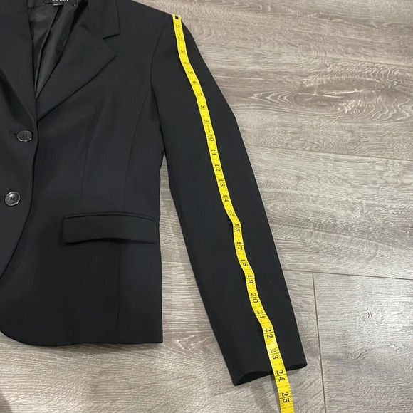 Nine West Two Button Suit Jacket Blazer Black Collared 2 - Picture 6 of 12